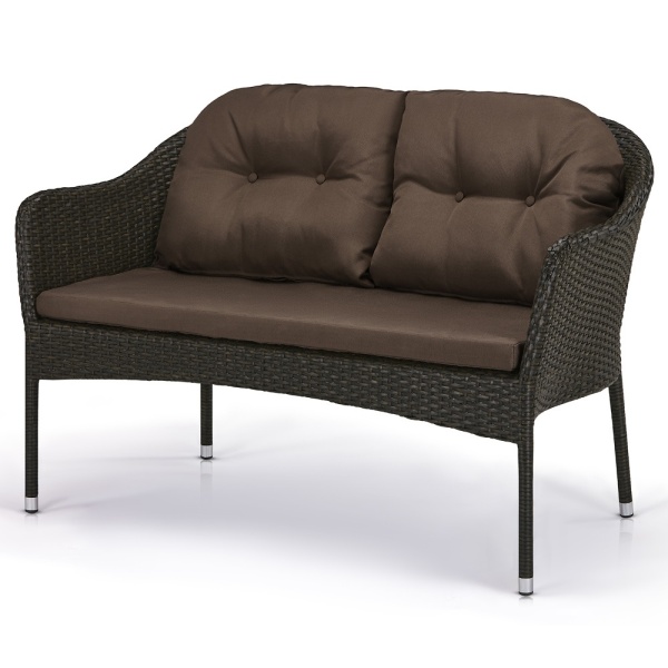 Плетеный диван S54A-W53 Brown