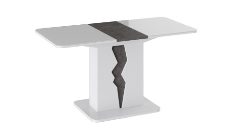 Стол Раздвижной «Шеффилд» исп. 1 Белый Глянец/Камень/ Д-1100/1417 x Ш- 701 мм x В-752 мм