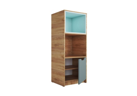 Стеллаж Rich СЖ-002 дуб крафт золотой / мята / сумеречный голубой